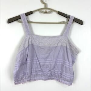 Aeropostale Lavender Pastel Purple Crop Top XL cotton boho cottage